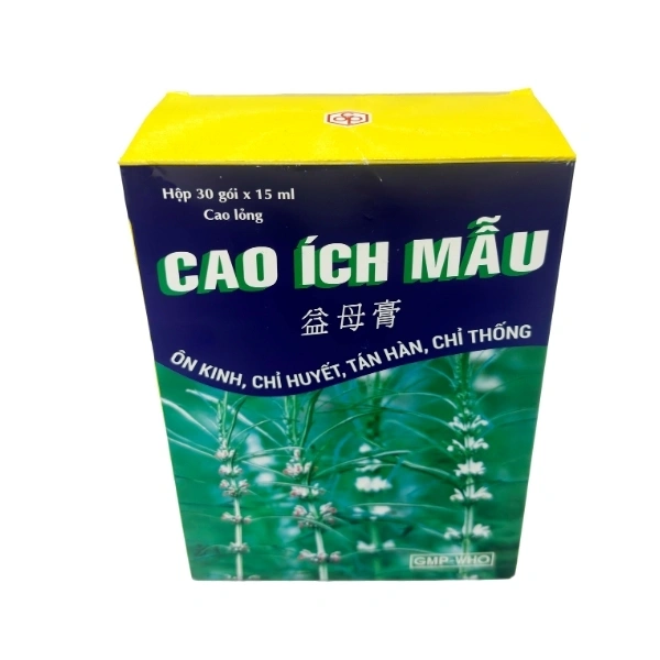 Cao lỏng Cao Ích Mẫu trị kinh nguyệt không đều, đau bụng kinh hộp 30 gói x 15ml - 2