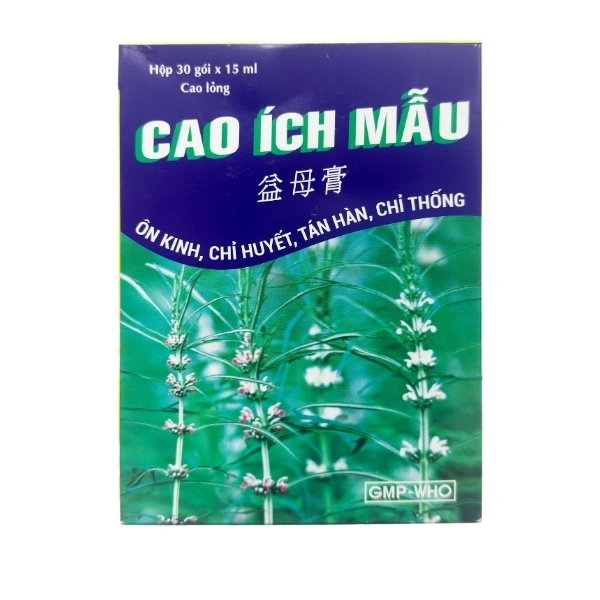 Cao lỏng Cao Ích Mẫu trị kinh nguyệt không đều, đau bụng kinh hộp 30 gói x 15ml - 3