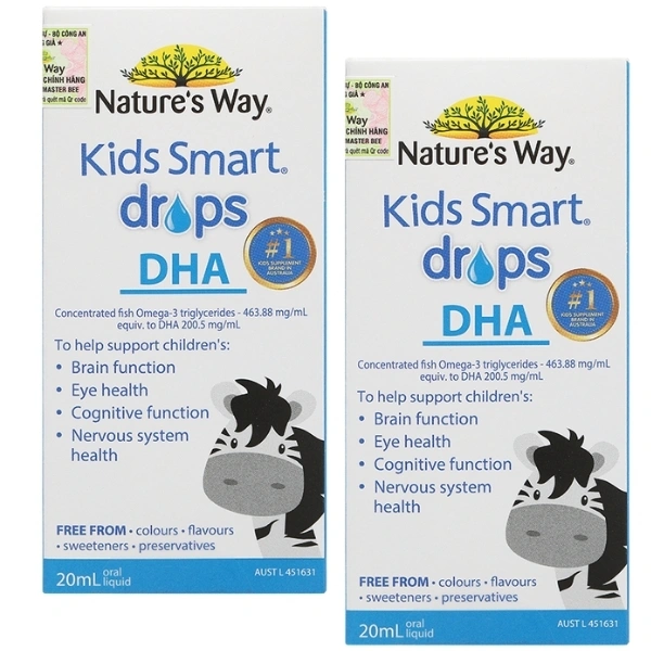 Combo 2 lọ Thực phẩm bảo vệ sức khỏe Nature's Way Kids Smart Drops DHA