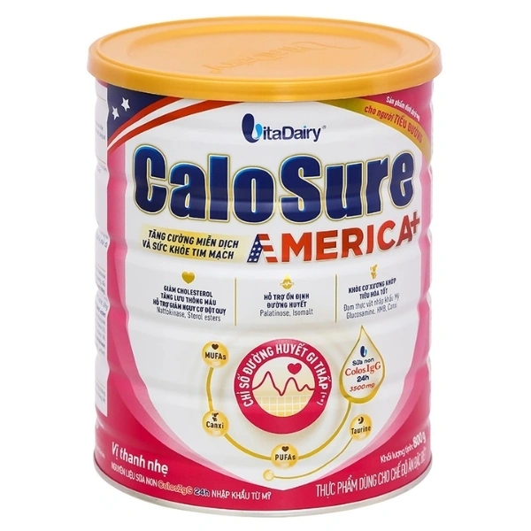 COMBO 2 lon Sữa bột Calosure America+ dành cho người tiểu đường 800g - 1