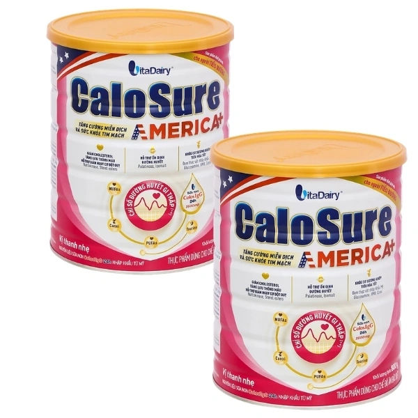 COMBO 2 lon Sữa bột Calosure America+ dành cho người tiểu đường