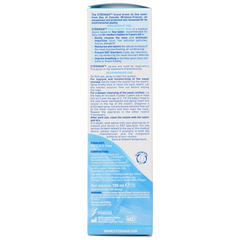 Dung dịch xịt mũi baby STERIMAR Nose Hygiene làm sạch mũi cho trẻ chai 100ml - 1
