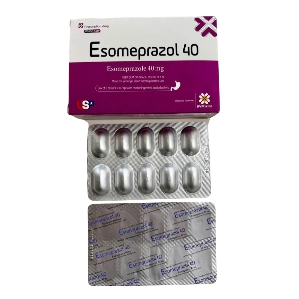 Esomeprazol 40-HV điều trị trào ngược dạ dày, thực quản (3 vỉ x 10 viên) - 4