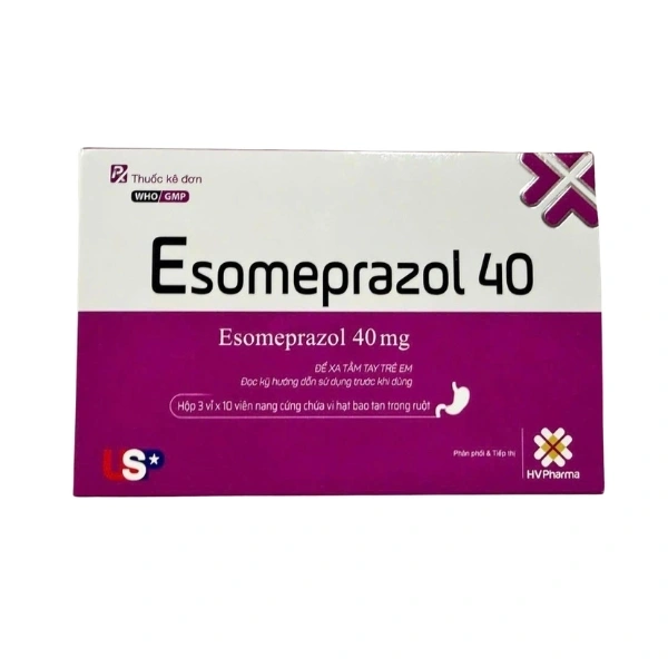 Esomeprazol 40-HV điều trị trào ngược dạ dày, thực quản