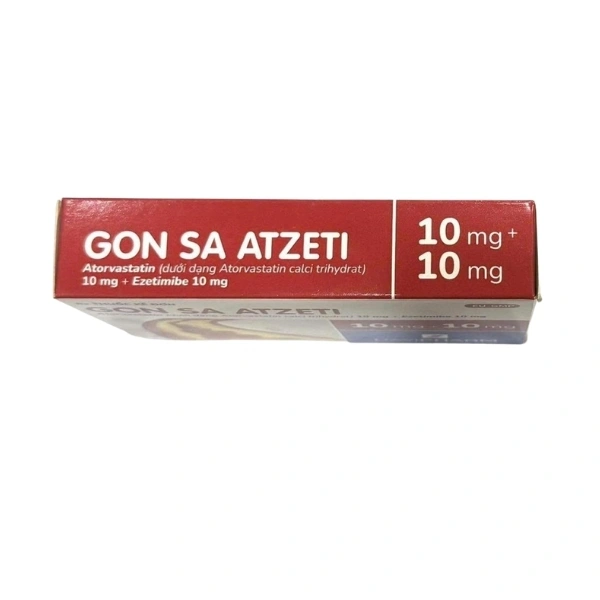Gon Sa Atzeti 10/10mg trị rối loạn mỡ máu (3 vỉ x 10 viên) - 1