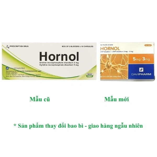 Hornol trị đau dây thần kinh, thần kinh ngoại biên (3 vỉ x 10 viên) - 