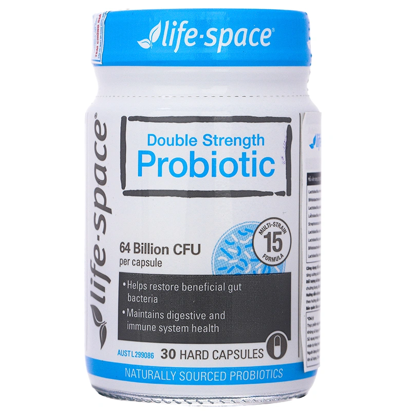 Life-Space Double Strength Probiotic bổ sung lợi khuẩn Lọ 30 viên - 
