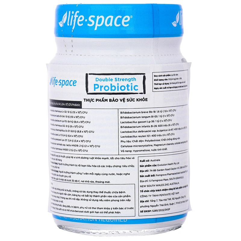 Life-Space Double Strength Probiotic bổ sung lợi khuẩn Lọ 30 viên - 3