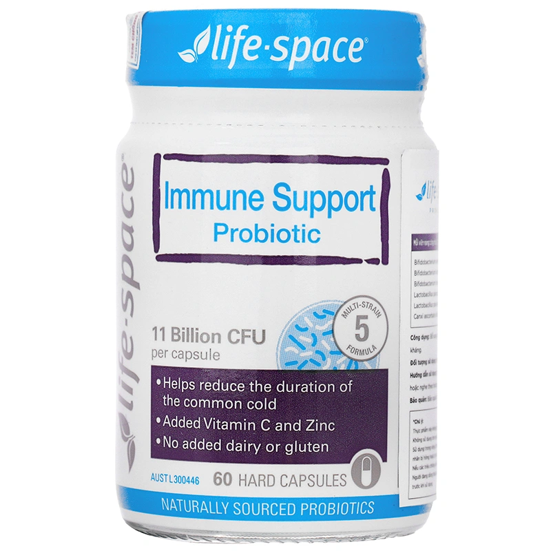 Life-Space Immune Support Probiotic tăng cường sức đề kháng Lọ 60 viên - 