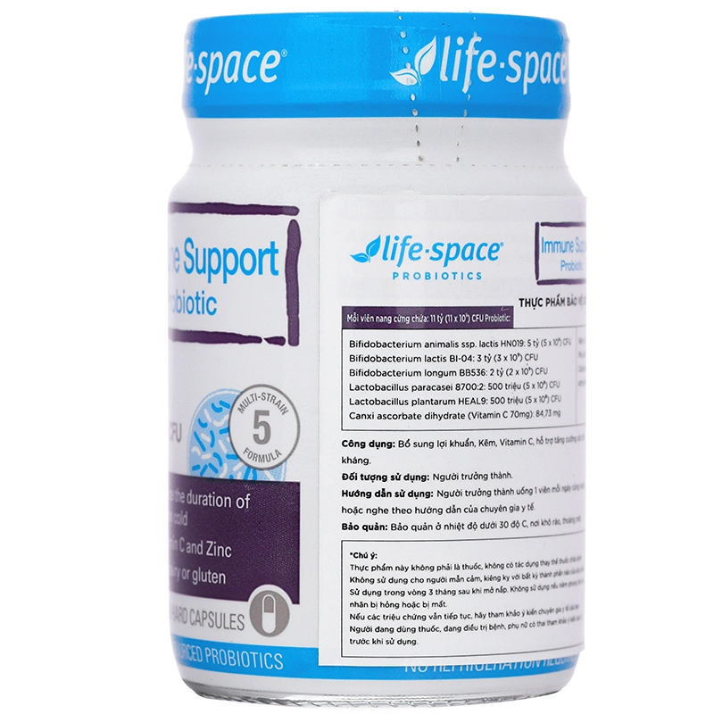 Life-Space Immune Support Probiotic tăng cường sức đề kháng Lọ 60 viên - 3