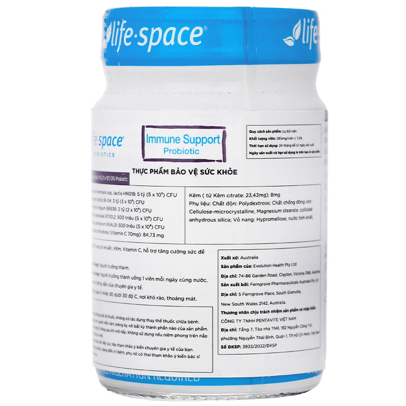 Life-Space Immune Support Probiotic tăng cường sức đề kháng Lọ 60 viên - 2
