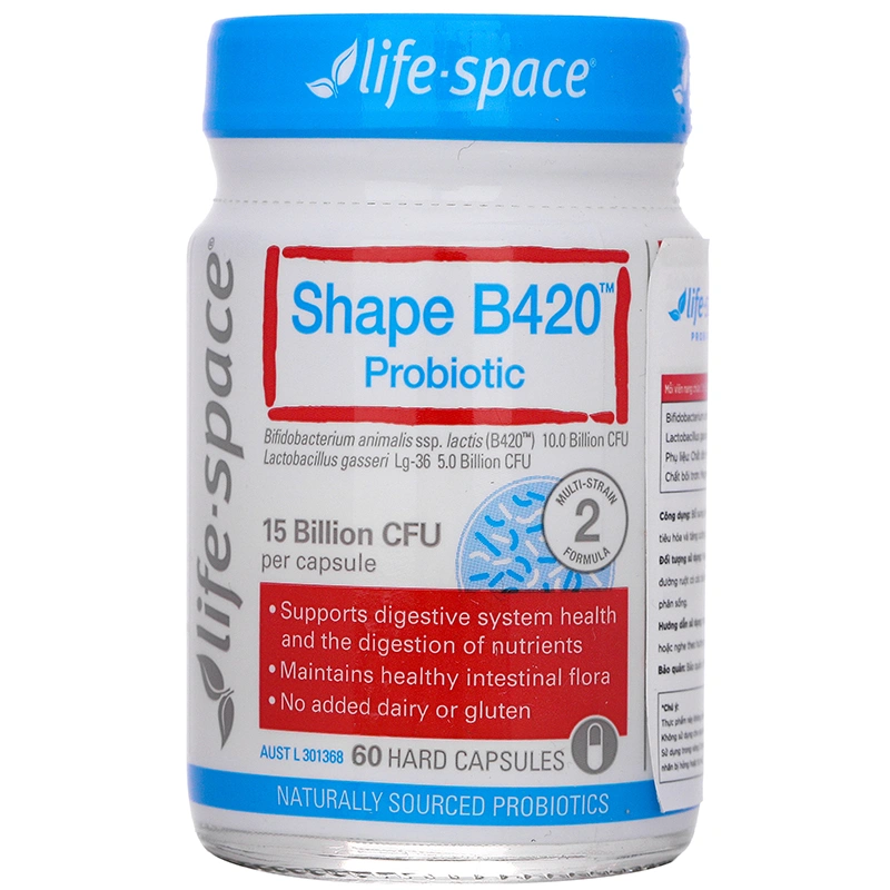 Life-Space Shape B420 Probiotic bổ sung lợi khuẩn Lọ 60 viên - 