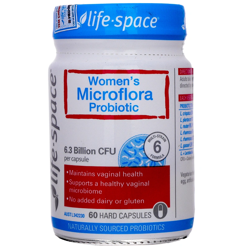 Life-Space Women's Microflora Probiotic tăng cường sinh lý nữ Lọ 60 viên - 