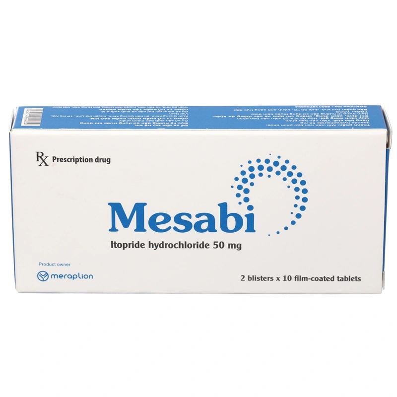 Mesabi điều trị triệu chứng dạ dày - ruột do viêm dạ dày mạn (2 vỉ x 10 viên) - 