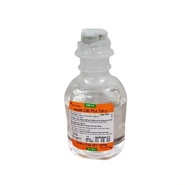 Nước cất pha tiêm Fresenius Kabi làm dung môi để hòa chất tiêm chai 100ml - 1
