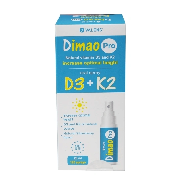 Dung dịch xịt Dimao Pro Oral Spray bổ sung vitamin D3&K2 chai 25ml - 