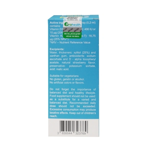 Dung dịch xịt Dimao Pro Oral Spray bổ sung vitamin D3&K2 chai 25ml - 3
