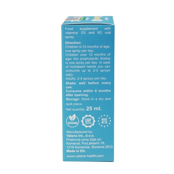 Dung dịch xịt Dimao Pro Oral Spray bổ sung vitamin D3&K2 chai 25ml - 4