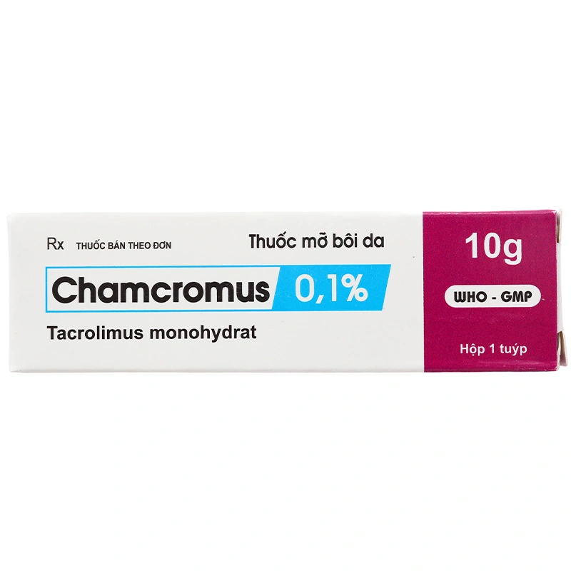 Kem bôi Chamcromus 0,1% điều trị viêm da vừa đến nặng tuýp 10g - 1