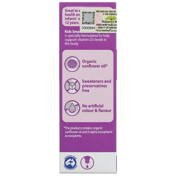 Combo 2 hộp Thực phẩm bảo vệ sức khỏe Nature's Way Kids Smart Infant Drops VD3 13ml - 2
