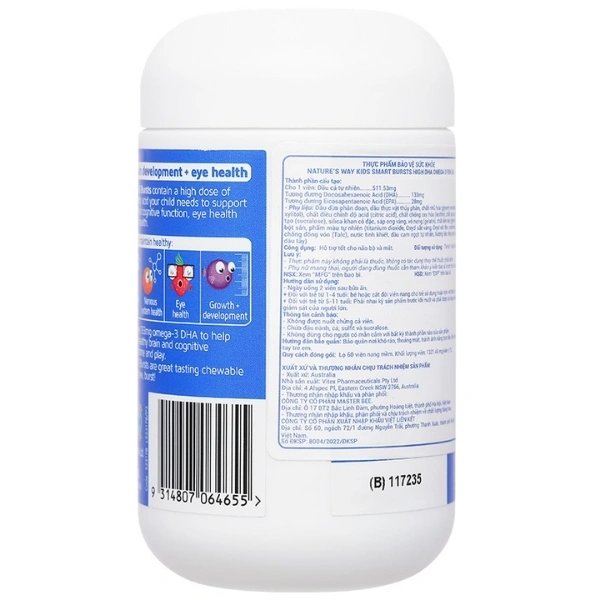 Combo 2 hộp Thực phẩm bảo vệ sức khỏe Nature's Way Kids Smart Omega-3 Fish Oil Trio 60 viên - 3