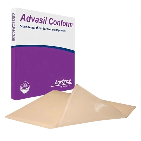Gạc ngăn ngừa và điều trị sẹo lồi Advasil Conform CR3845, 10 x 10 CM Hộp/5 miếng - 