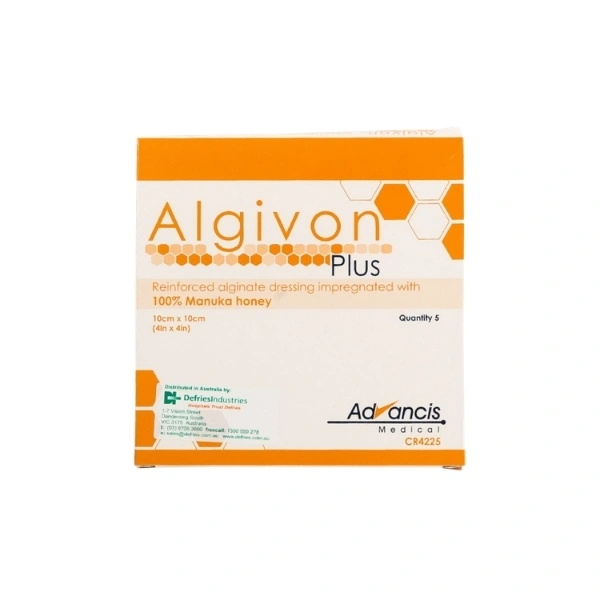 Gạc tẩm mật ong Manuka Algivon CR3659 10 x 10 cm Hộp/5 miếng - 