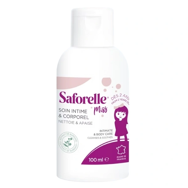 Gel rửa dịu nhẹ Saforelle Miss cho trẻ em làm sạch vùng kín