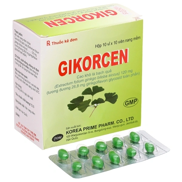 Gikorcen 120mg điều trị rối loạn tuần hoàn ngoại biên (10 vỉ x 10 viên) - 