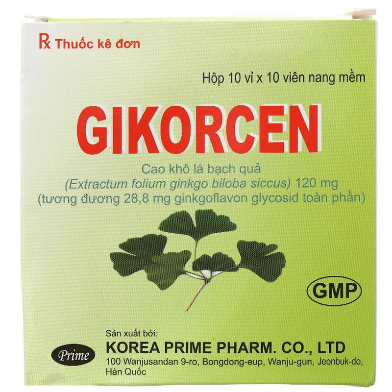 Gikorcen 120mg điều trị rối loạn tuần hoàn ngoại biên (10 vỉ x 10 viên) - 2