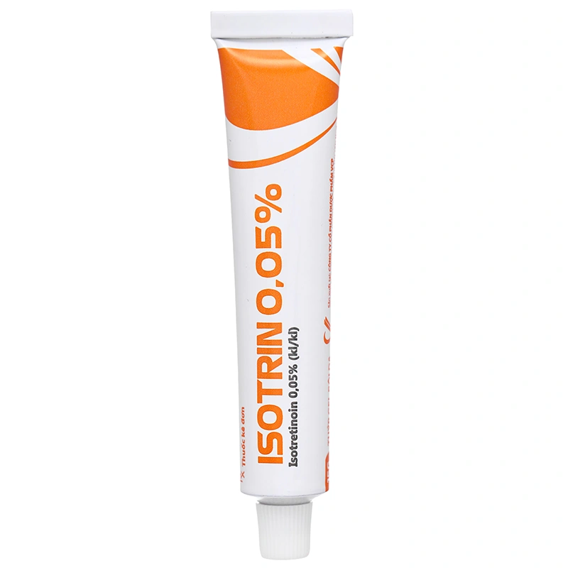 Kem bôi Isotrin 0,05% VCP điều trị mụn trứng cá tuýp 15g - 8