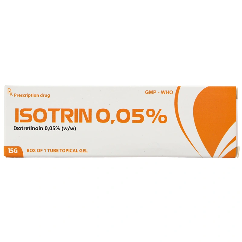 Kem bôi Isotrin 0,05% VCP điều trị mụn trứng cá tuýp 15g - 2