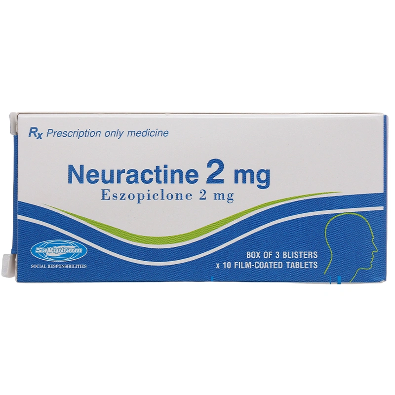 Neuractine 2mg điều trị mất ngủ hộp 30 viên - 