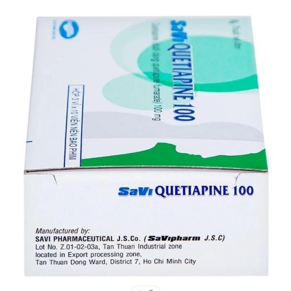 Savi Quetiapin 100mg điều trị tâm thần phân liệt hộp 30 viên - 5