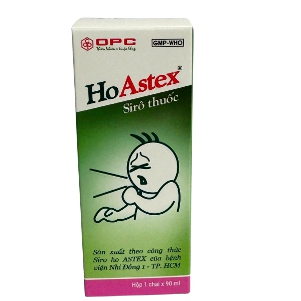 Siro HoAstex trị ho, giảm ho trong viêm họng, viêm phế quản, khí quản chai 90ml - 1