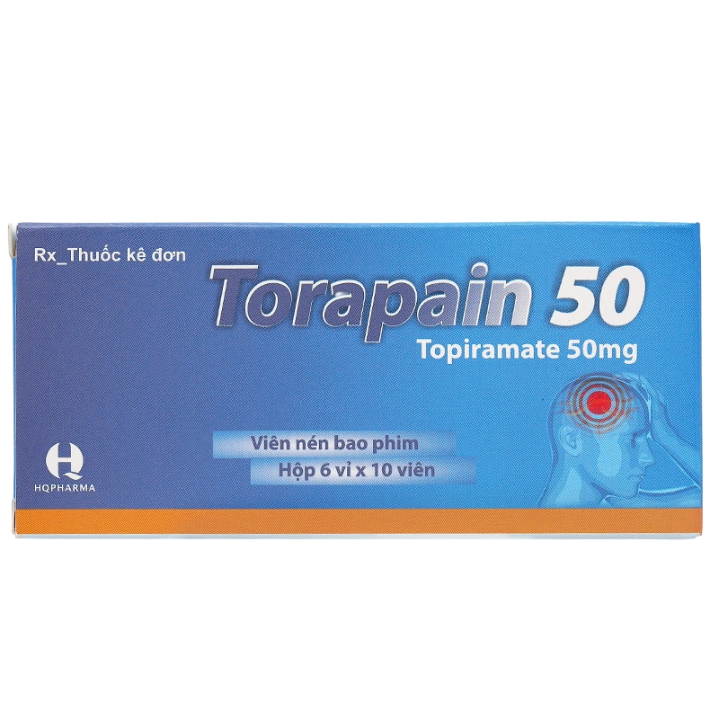 Torapain 50mg H/60V điều trị động kinh cục bộ, dự phòng đau nửa đầu hộp 60 viên - 8