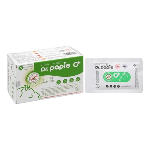 Khăn hạ sốt Dr.Papie cho bé từ 0 tháng