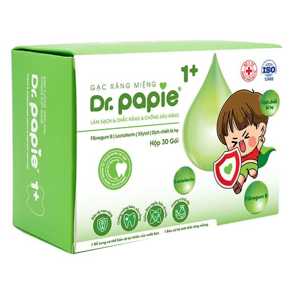 30 gói gạc răng miệng Dr.Papie 1+