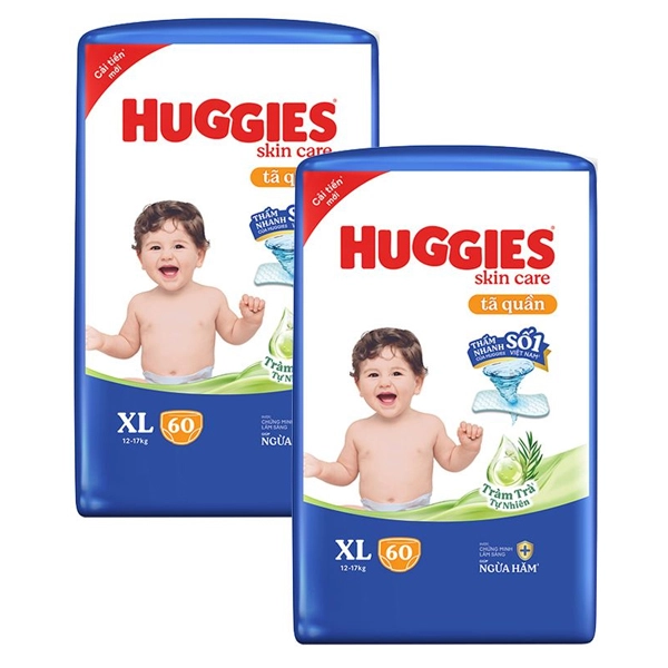 Combo 2 tã quần Huggies Skincare size XL – Giao bao bì ngẫu nhiên