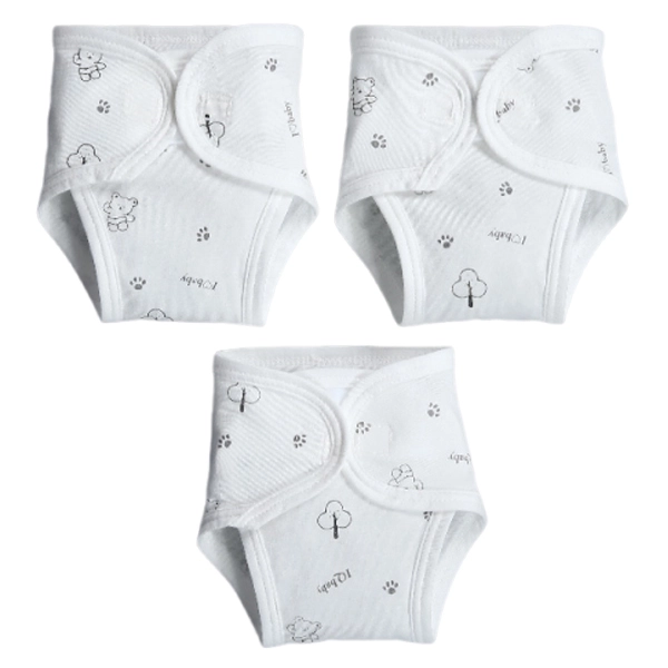 Set tã vải sơ sinh IQ Baby họa tiết gấu xám size S2