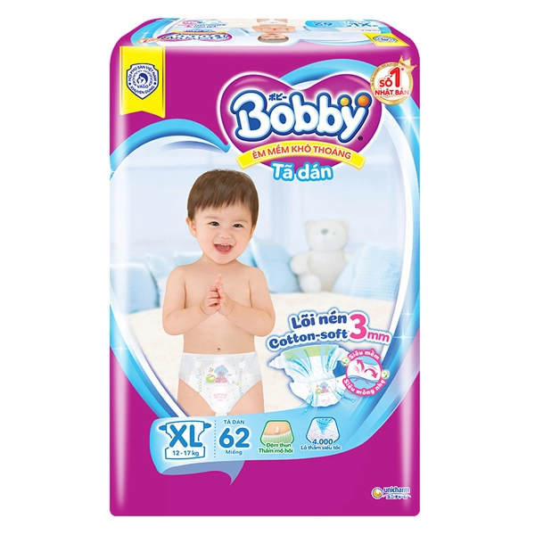 Tã dán Bobby size XL
