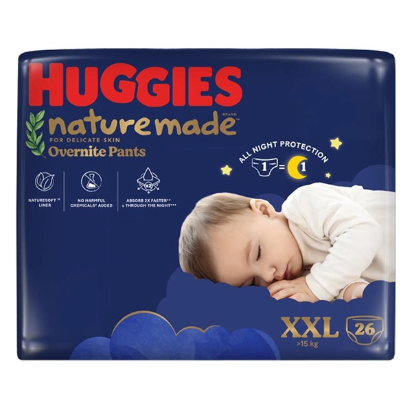 Tã quần Huggies Nature made Overnite size XXL