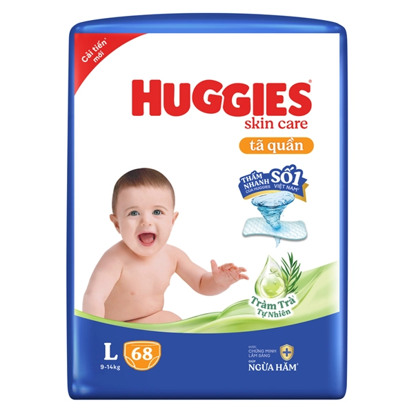 Tã quần Huggies Skincare size L – Giao bao bì ngẫu nhiên