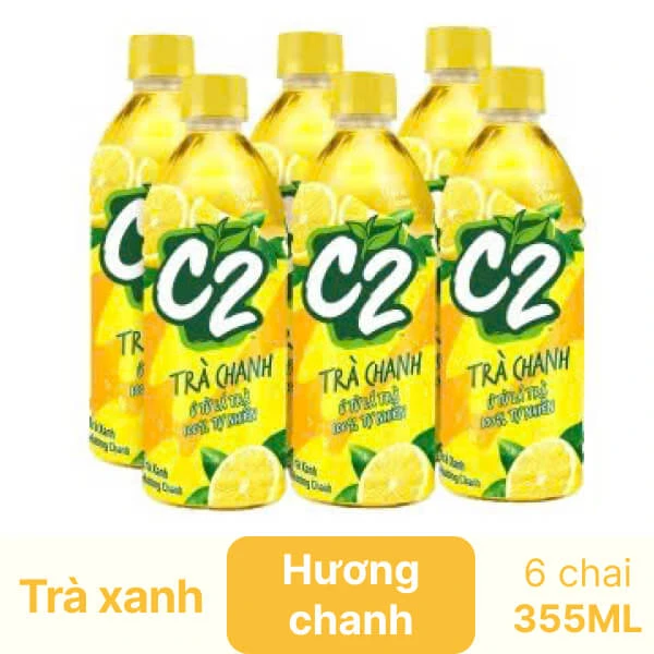 6 chai trà xanh C2 vị chanh 355ml giá tốt tại Bách hoá XANH