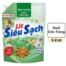 Nước lau sàn Lix thảo mộc 3.2L