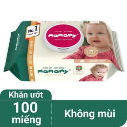 Khăn ướt em bé Mamamy 100 miếng không mùi