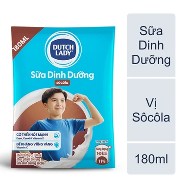 Sữa tươi Ducth Lady hương socola bịch 180ml