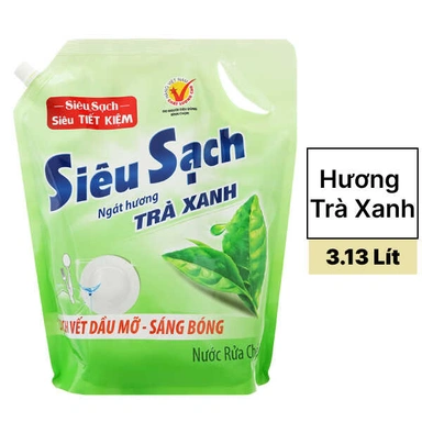 Nước rửa chén Lix trà xanh 3.13 lít