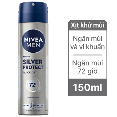 Xịt ngăn mùi Nivea Men phân tử bạc 150ml