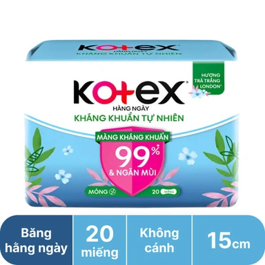 Băng hàng ngày Kotex kháng khuẩn 20 miếng